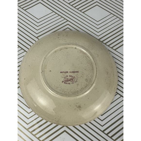 Old Hall Earthenware Co Mother Hubbard Transferware 6” Red Plate C1861-1884 - Picture 6 of 7